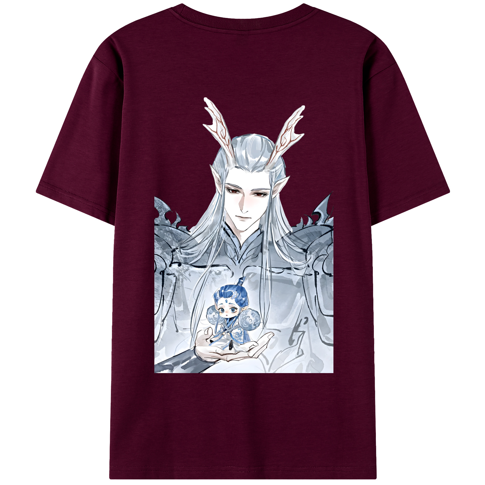 （画像用） Ne Zha 2 ナタ 魔童の大暴れ レディース半袖Tシャツ(バックプリント)